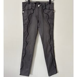 Isabel Marant Ronan Jeans with Western Piping Black Grey 34